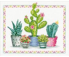 Vervaco PN-0174387 Pflanzen Stickpackung Zählmuster, Baumwolle, mehrfarbig, ca. 36 x 30 cm / 14,4 x 12