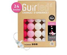 Tagada Lichterkette aus Baumwollkugeln mit USB â 2 USB-LadegerÃ¤t, 2 A, 3 IntensitÃ¤ten â 24 Kugeln