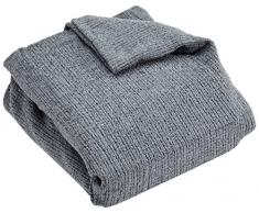 Eysa Bettüberwurf, Polyester, 200 cm, 75, 25 Prozent Baumwolle Piramide Tagesdecke, Silber, 06