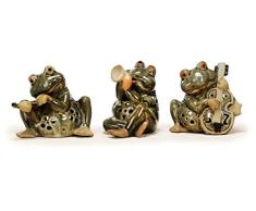 Unbekannt Sunny Toys 12541 Porzellan Windlicht Frosch 3 Fach sortiertiert Circa 15 cm