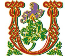 Indigos 4051719702293 Wandtattoo MF037 U wundervolles Ornament Blumen Tribal Buchstabe 60 x 57 cm