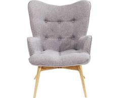Kare Sessel Vicky Grau, 82684, gemütlicher Loungesessel mit Armlehne, TV-Sessel mit Hellem Holzgestell, (HxBxT) 92x59x63cm