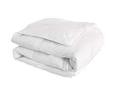 Downcy - Bettdecke mit 85 % Gänsedaunen, Obermaterial 100 % Baumwolle, Tog-Wert 10,5 weiß, 200 x 200 cm, Weiß