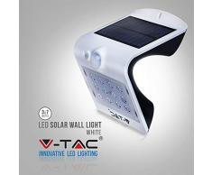 V-TAC LED Wandleuchte 1.5W mit Solarpanel und Sensor, weiß