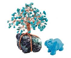 mookaitedecor Kristall-Figur für Feng Shui, Reichtum und Glück violett/pink