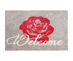 LifeStyle-Mat 150043 Fussmatte, Mikrofaser, Rot, 50x75cm