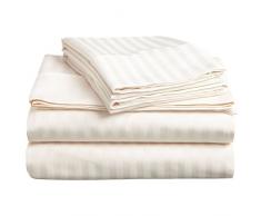 Royal Bettwäsche s Fadenzahl 600 4er Set Tabelle (Größe) Passform bis 27,9 cm Tiefer Matratze 100% ägyptische Baumwolle. Full Sofa Elfenbeinfarben