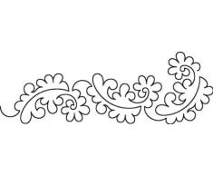 Sten Quelle 8 x 18, Quilt Schablonen mit 3 3/4, Design Myrtle Crêpe-Pfanne Rand von Patricia Ritter