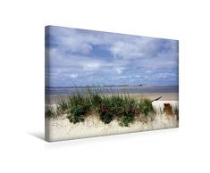 Calvendo Premium Textil-Leinwand 45 cm x 30 cm quer, Badestrand auf der Insel FÃ¶hr | Wandbild, Bild auf Keilrahmen, Fertigbild auf echter Leinwand, Leinwanddruck Natur Natur