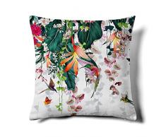 Wtisan Dekokissen für den Außenbereich, 45,7 x 45,7 cm, geometrischer Stil, langlebige Baumwolle, Leinen, Überwurf, Kissenbezüge für Zuhause, Sofa, Couch Stuhl, Rücken, Schlafzimmer, Auto, 6 Stück, Baumwoll-Leinen, 【6er Set】rot, 18x18