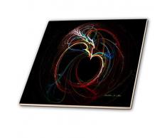 3dRose CT 6696 _ 1 A Heart Full of Love & Vergebung Fractal Art Keramik Fliesen, 10,2 cm