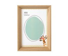 goldbuch Bilderrahmen Kleines Wunder, Serie LieblingsDINGE by, Fotorahmen für Fußabdruck, Rahmen mit Standfuß, Einzelrahmen aus MDF Holz, Portraitrahmen, Papier, Braun, ca. 15 x 20 x 3 cm