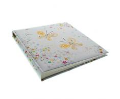 Goldbuch Hochzeitsalbum, Butterflies in Love, 30 x 31 cm, 60 weiße Seiten mit Pergamin-Trennblättern, Kunstdruck mit Goldprägung und Relief, Weiß, 08162