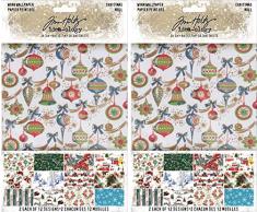 Tim Holtz 2019 Idea-Ology getragene Tapeten, Weihnachten, 2 Packungen