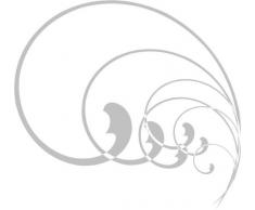 INDIGOS 4051095035756 Wandtattoo w327 Ranken Pflanzen Wandauskleber in 3 Größen, 80 x 74 cm, silber