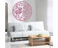 INDIGOS 4052166081436 Wandtattoo w463 Tierzeichen Hase Wandaufkleber, 96 x 93 cm, violett