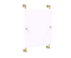 Allied Brass Carolina Crystal Collection Rectangular Frameless Rail Mounted Mirror Wandspiegel, Messing unlackiert