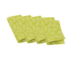Venilia LEAVES ANIS Tischset Platzset Tischwäsche Platzdeckchen für Esszimmer gewebt Blätter Khaki 4er Set Vinyl, lebensmittelecht, 45 x 30 cm, 4 Stück, 59097