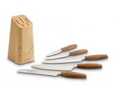 Echtwerk Messerblock Set Classic Edition, Holzgriff, Spezialklingenstahl, 16,7 x 11,2 x 36,8 cm, 6 Einheiten, rostfrei