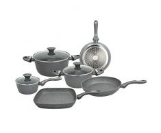 Tognana Mythos 9-teiliges Kochtopf-Set aus Aluminium, Marble Schwarz