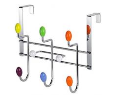 Feridras Kleiderbügel, hinter der Tür, 3 Haken, Metall, Chrom, 10 x 28 x 17 cm