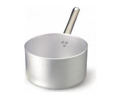 Agnelli Hohe Stielkasserolle aus Aluminium, mit Griff aus Edelstahl – Silber, Silber, 1,5 l