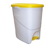 Denox Ecosystem Abfalleimer, 25 l Zentimeter Amarillo y Blanco