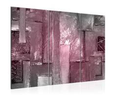Bilder Abstrakt Wandbild 120 x 80 cm Vlies - Leinwand Bild XXL Format Wandbilder Wohnzimmer Wohnung Deko Kunstdrucke Violett 3 Teilig - MADE IN GERMANY - Fertig zum Aufhängen 018931c