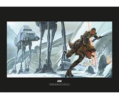 Komar Wandbild Star Wars Classic RMQ Hoth Battle Ground | Kinderzimmer, Jugendzimmer, Dekoration, Kunstdruck | ohne Rahmen | WB142-70x50 | Größe: 70 x 50 cm (Breite x Höhe)