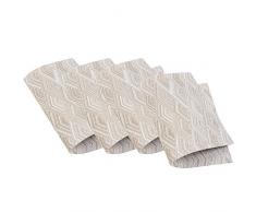Venilia SPIDER Tischset Platzset Tischwäsche Platzdeckchen für Esszimmer gewebt Muster 4er Set Vinyl, lebensmittelecht, 45 x 30 cm, 4 Stück, 59101, Trapez Taupe