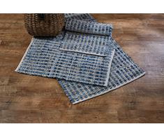 Park Designs Denim Jute Flickenteppich 24 x 38