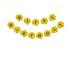 Rainlemon Sunflower Happy Birthday Banner für Mädchen, Party-Dekoration