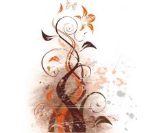 INDIGOS 4051719801712 Wandtattoo ME027 Tribal Pflanze Ranke Blume Garten 60 x 51 cm