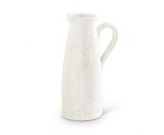 K&K Interiors 12346C Krug aus Keramik, 41,9 cm, Weiß