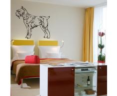 INDIGOS 4052166108317 Wandtattoo w533 Hunde Wandaufkleber, 96 x 88 cm, schwarz