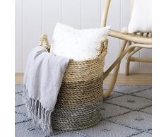 Kenay Home Bali Korb groß (Breite), Natur, 36 x 33 x 36 cm (B x H x T)