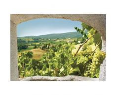 Dekoration, selbstklebend 152915 Fenster Toskana [1 Bogen 48 x 48 cm], Vynil, Mehrfarbig, 48 x 68 cm