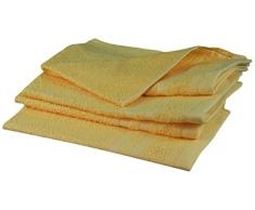 Gözze Gästetuch 4er-Set, 100% Baumwolle, 30 x 50 cm, Sylt, Gold, 7881-11-A3