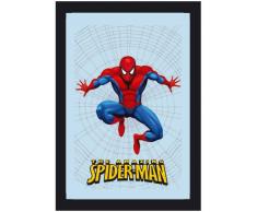 empireposter - Spiderman - Netz - GrÃ¶Ãe (cm), ca. 20x30 - Bedruckter Spiegel, NEU - Beschreibung: - Bedruckter Wandspiegel mit schwarzem Kunststoffrahmen in Holzoptik -