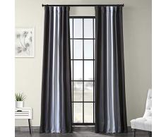 HPD Half Price Drapes BOCH-DLN191D-108 Bedruckter Verdunkelungsvorhang mit Leinenstruktur, 50 x 108, Parallel Grey