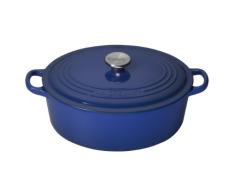 LE CREUSET Tradition Schmortopf aus Gusseisen oval blau Cobalt, blau, 29 cm