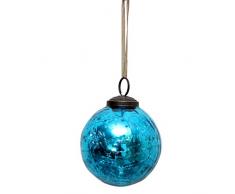 Bollywood Weihnachtskugel aus Glas, Türkis, 5,1 cm