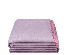 Must Relax-Decke – Wolldecke – hochwertiges Plaid aus reiner Schurwolle mit Fransen – 130x190 cm – 310 rose – von ’zoeppritz since 1828’