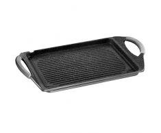 STONELINE 17370 Grillplatte induktionsgeeignet, Aluminium, grau, 45 x 27 cm