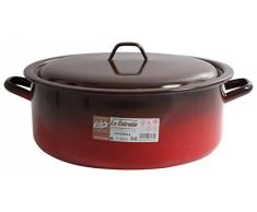 Esmaltaciones la Estrella Fuego Emaillierter Kochtopf mit Deckel, 32 cm, 9,3 l