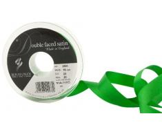 Berisfords 3501 Doppelseitiges Satinband, 20 m x 15 mm, SmaragdgrÃ¼n