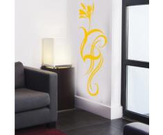 INDIGOS 4052166077477 Wandtattoo w450 Pflanze Blume Wandaufkleber 120 x 37 cm, gold