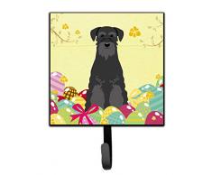 Carolines Treasures Wandhaken, Ostereier, Schnauzer, Schwarz, klein, Mehrfarbig