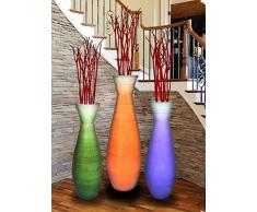 Uniquewise hoch Boden Vasen in DREI Farben, Bambus, Set 3, 80 cm H x 26 cm Dia