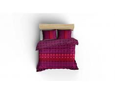 En Vogue Bettwäsche-Set für Doppelbett 200 x 200 cm Marrone Rossiccio Viola Rosso Bianco